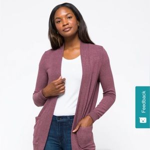 MIX 41 Hawthorn Heather brushed knit 2 pocket cardigan size medium/ Stitch Fix